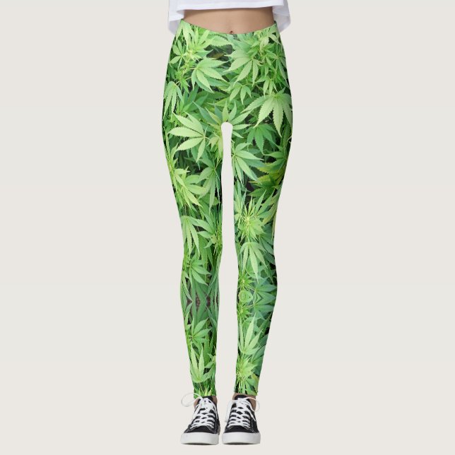 Herb - Reggae Rasta - Power Yoga Leggings (Framsida)