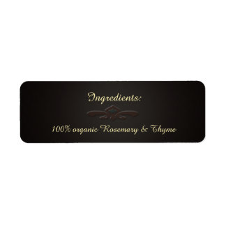 Herb & Spice/ U Plocka Färg Black Board Ingredient Returadress Etikett