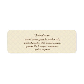 Herb & Spice U Plocka Färg Ingredienser för datum Returadress Etikett