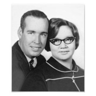 Herb & Sue's 1967 Förlovning Photo Fototryck