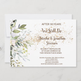 Herbal Bröllop-årsdagen för förnyelse Inbjudningar