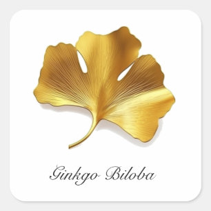 Herbal Life, Golden Ginkgo Biloba-anpassadet Fyrkantigt Klistermärke