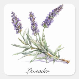 Herbal Life: Lavender, anpassadet Fyrkantigt Klistermärke