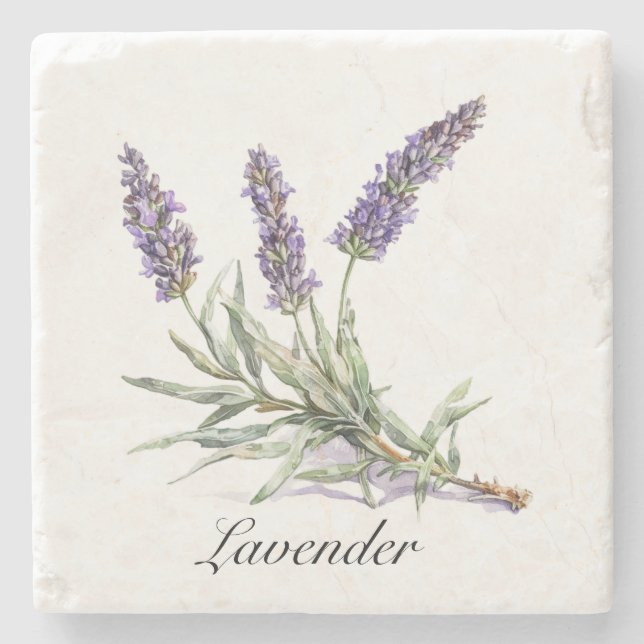 Herbal Life: Lavender, anpassadet Stenunderlägg (Framsidan)