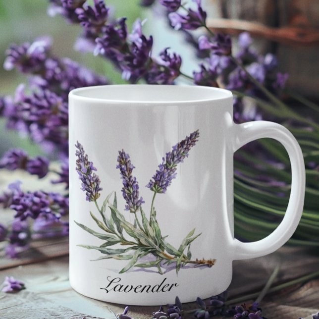 Herbal Life: Lavender, anpassadet Två-Tonad Mugg (Skapare uppladdad)