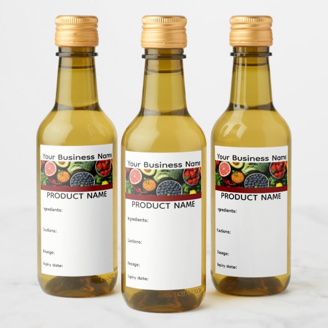 Herbal Tonic Label Vinetikett (Flaskor)