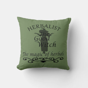 Herbalisk grönt trollar naturmedicin kudde