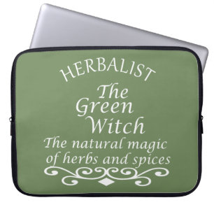 Herbalisk grönt trollar naturmedicin laptop fodral