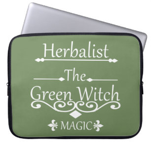 Herbalisk grönt trollar naturmedicin laptop fodral
