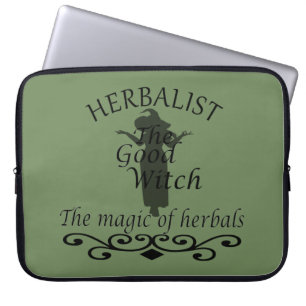 Herbalisk grönt trollar naturmedicin laptop fodral