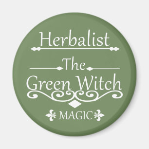 Herbalisk grönt trollar naturmedicin magnet
