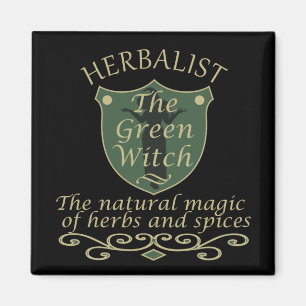 Herbalisk grönt trollar naturmedicin magnet