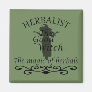 Herbalisk grönt trollar naturmedicin magnet