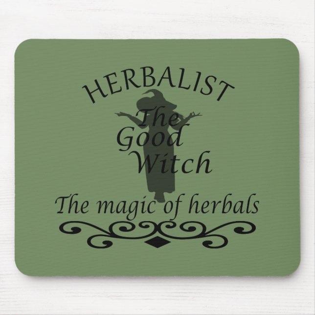Herbalisk grönt trollar naturmedicin musmatta (Framsidan)