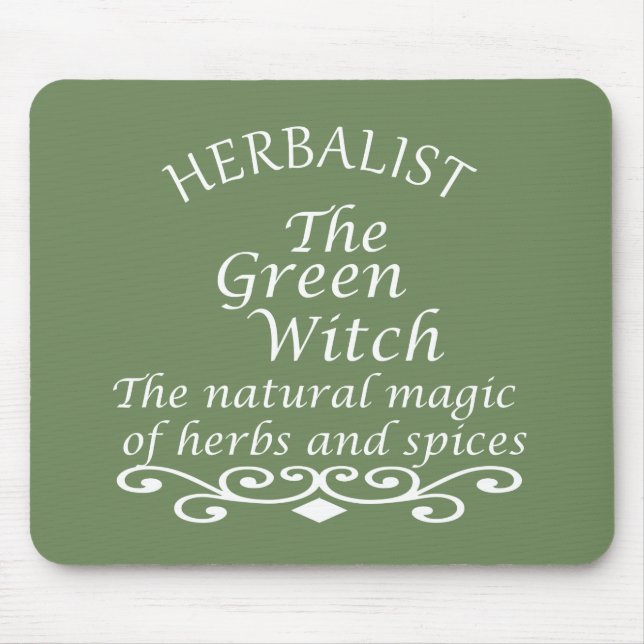 Herbalisk grönt trollar naturmedicin musmatta (Framsidan)
