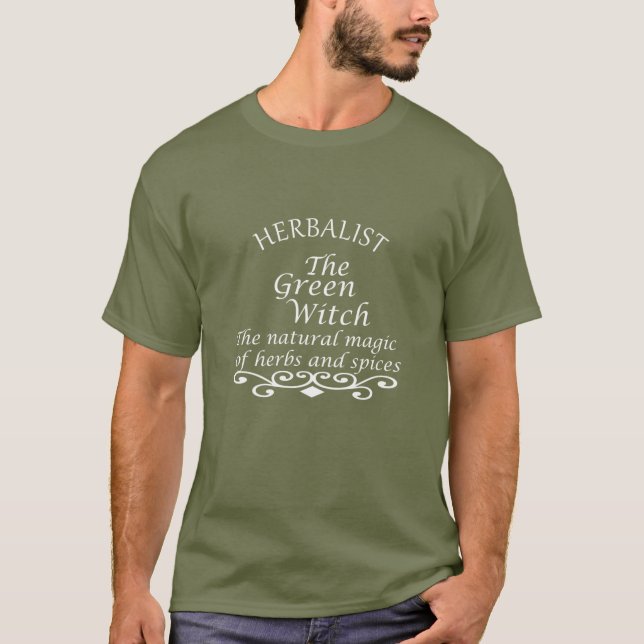 Herbalisk grönt trollar naturmedicin t shirt (Framsida)