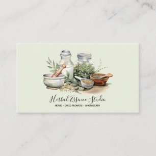 Herbalist Apothecary Watercolor Visitkort