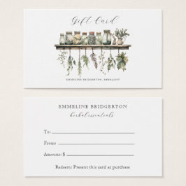 Herbalist Gift Certificate Visitkort