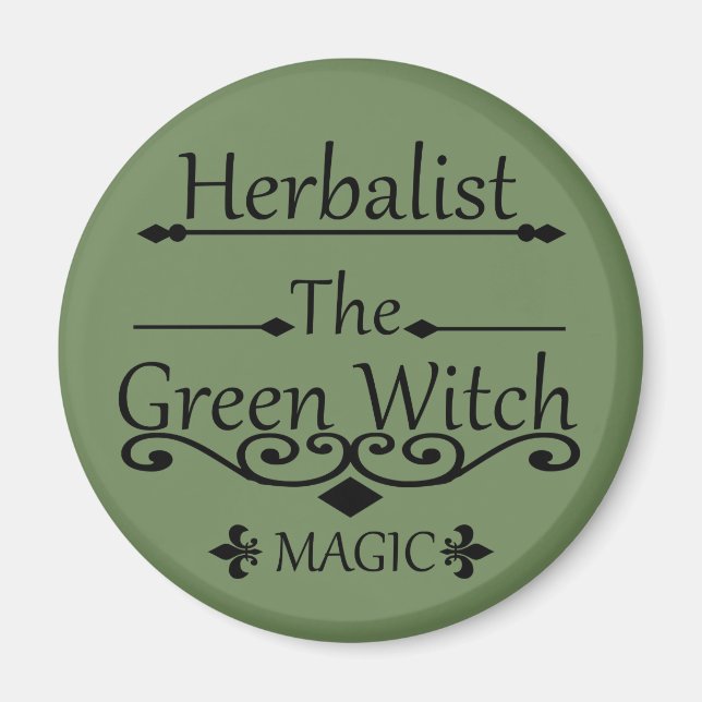 Herbalist, gröntens trollmagi magnet (Framsidan)
