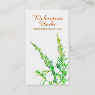 Herbalist Herb Organic Holistic Health Visitkort
