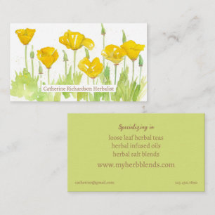 Herbalist Herb Tea Blend California Poppy Flowers Visitkort