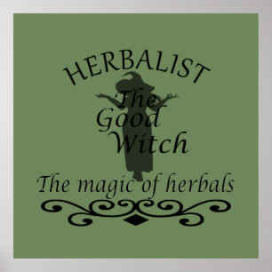 Herbalist i grönten häxa poster