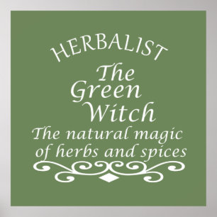 Herbalist i grönten häxa poster