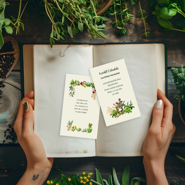 Herbalist Natural Healer Business Cards Visitkort (Skapare uppladdad)