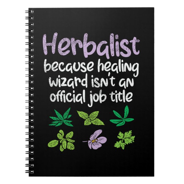 Herbalist Örter Funny Anteckningsbok (Framsidan)