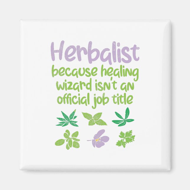 Herbalist Örter Funny Magnet (Framsidan)