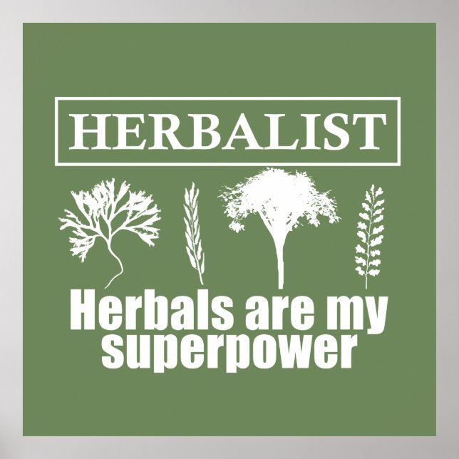 Herbalister är min supermakt poster (Framsidan)