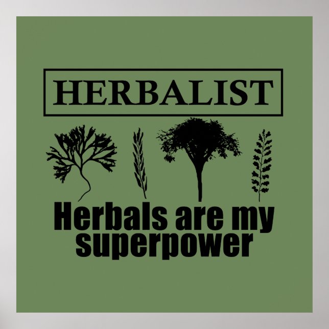 Herbalister är min supermakt poster (Framsidan)