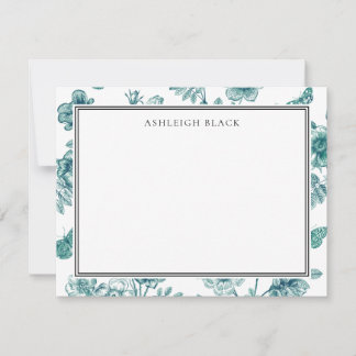 Herbarium Butterfly Toile Notecard Anteckningskort