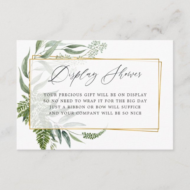 Herbarium Geometric Möhippa Visning Shower Tilläggskort (Framsida)