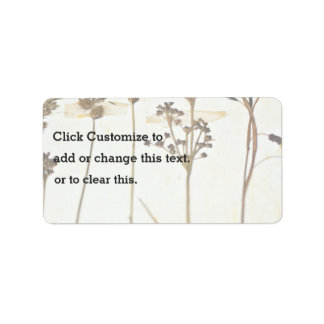 Herbarium On White Adressetikett