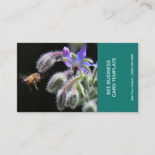 Herbblommor Fotografi av honungsbin Visitkort