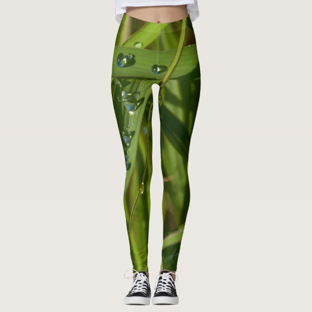 herbe avec la rosée leggings (Framsida)