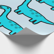 Herbert den blå dinosaurien presentpapper