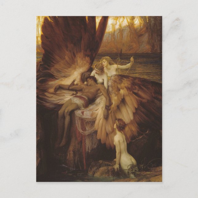Herbert Draper-the Lament for Icarus Vykort (Framsida)