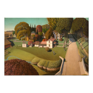 Herbert Hoover, 1931 av Grant Wood Fototryck