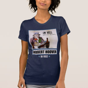 Herbert Hoover 1932 kampanjkvinna mörka T-tröja Tröja