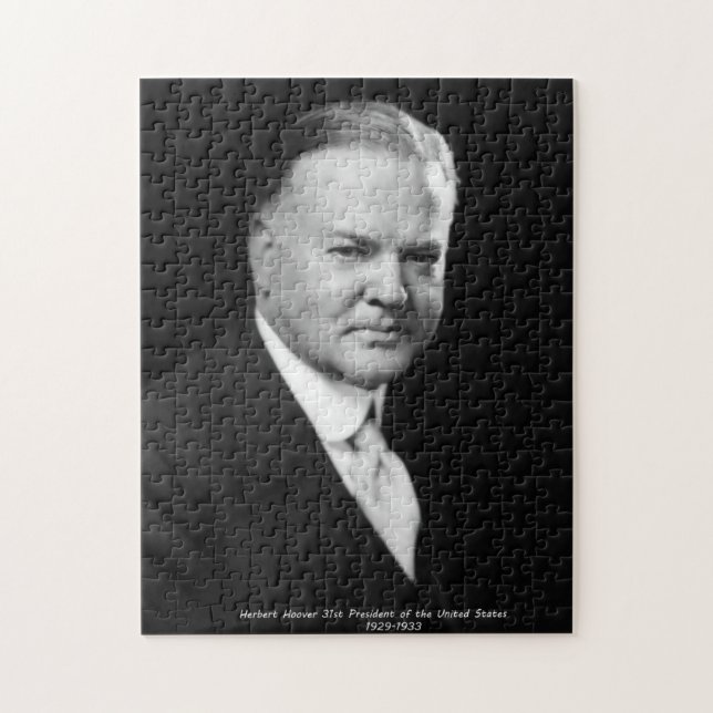 Herbert Hoover 31a President USA Pussel (Vertikal)