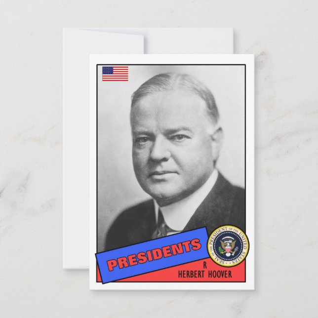 Herbert Hoover Basebollkort (Framsida)