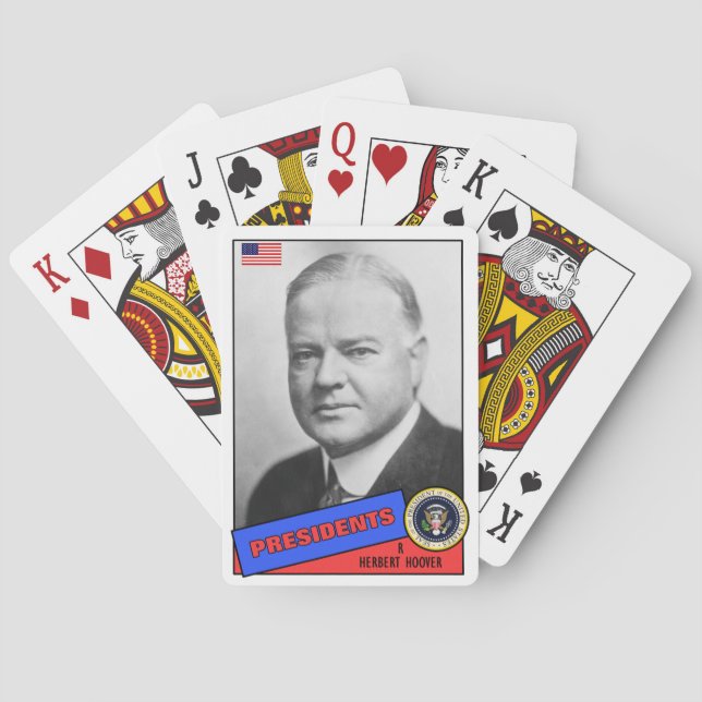 Herbert Hoover Basebollkort Spel Kort (Baksidan)