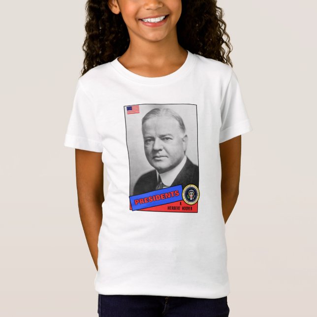 Herbert Hoover Basebollkort T Shirt (Framsida)