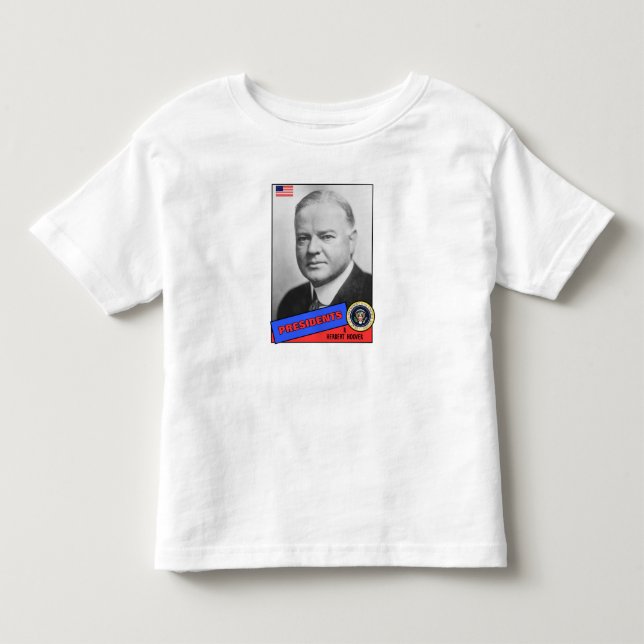 Herbert Hoover Basebollkort Tee (Framsida)