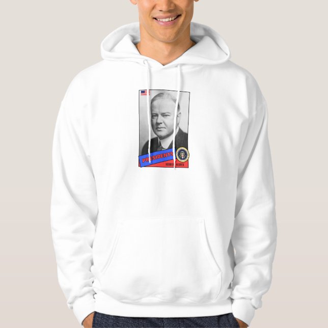 Herbert Hoover Basebollkort Tröja Med Luva (Framsida)
