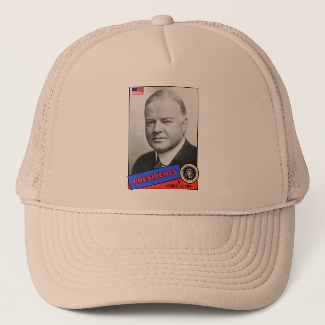 Herbert Hoover Basebollkort Truckerkeps (Framsida)