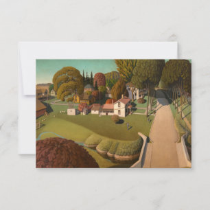 Herbert Hoover, född av Grant Wood Tack Kort