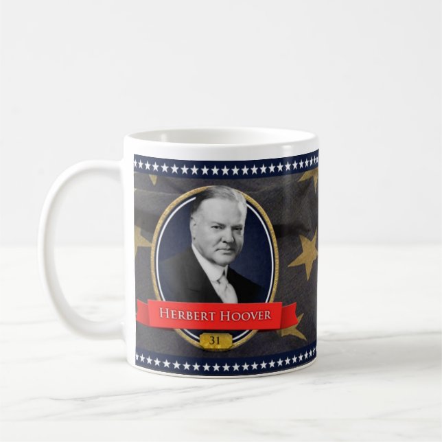 Herbert Hoover historisk mugg (Vänster)
